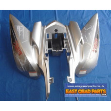 Apache RLX 320/400/450 Silver painted rear fairing with 400 decals